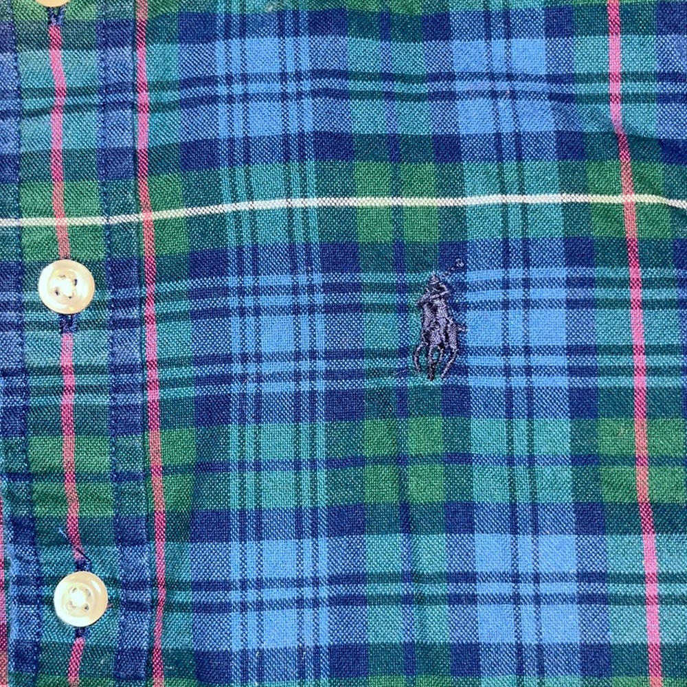 Ralph Lauren long sleeve plaid polo shirt size 8